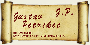 Gustav Petrikić vizit kartica